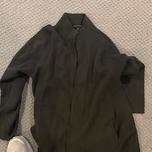 Eileen Fisher Black Open Front Cardigan